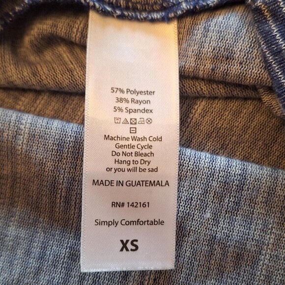 LuLaRoe maxi cardigan, blue and white stripes size extra-small - Picture 6 of 6